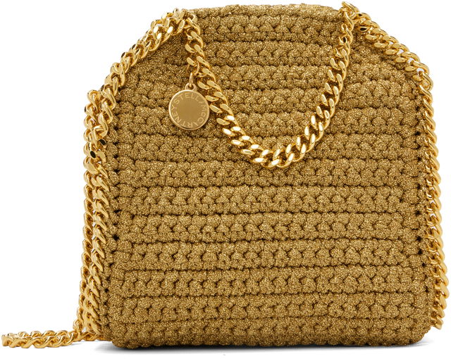Stella McCartney Tiny Falabella Lurex Crochet Tote Bag