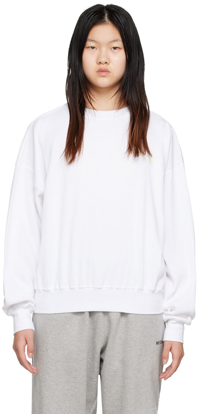 Пуловер We11done Crewneck Sweatshirt Бяло | WD-TS3-22-798-U-WH, 0