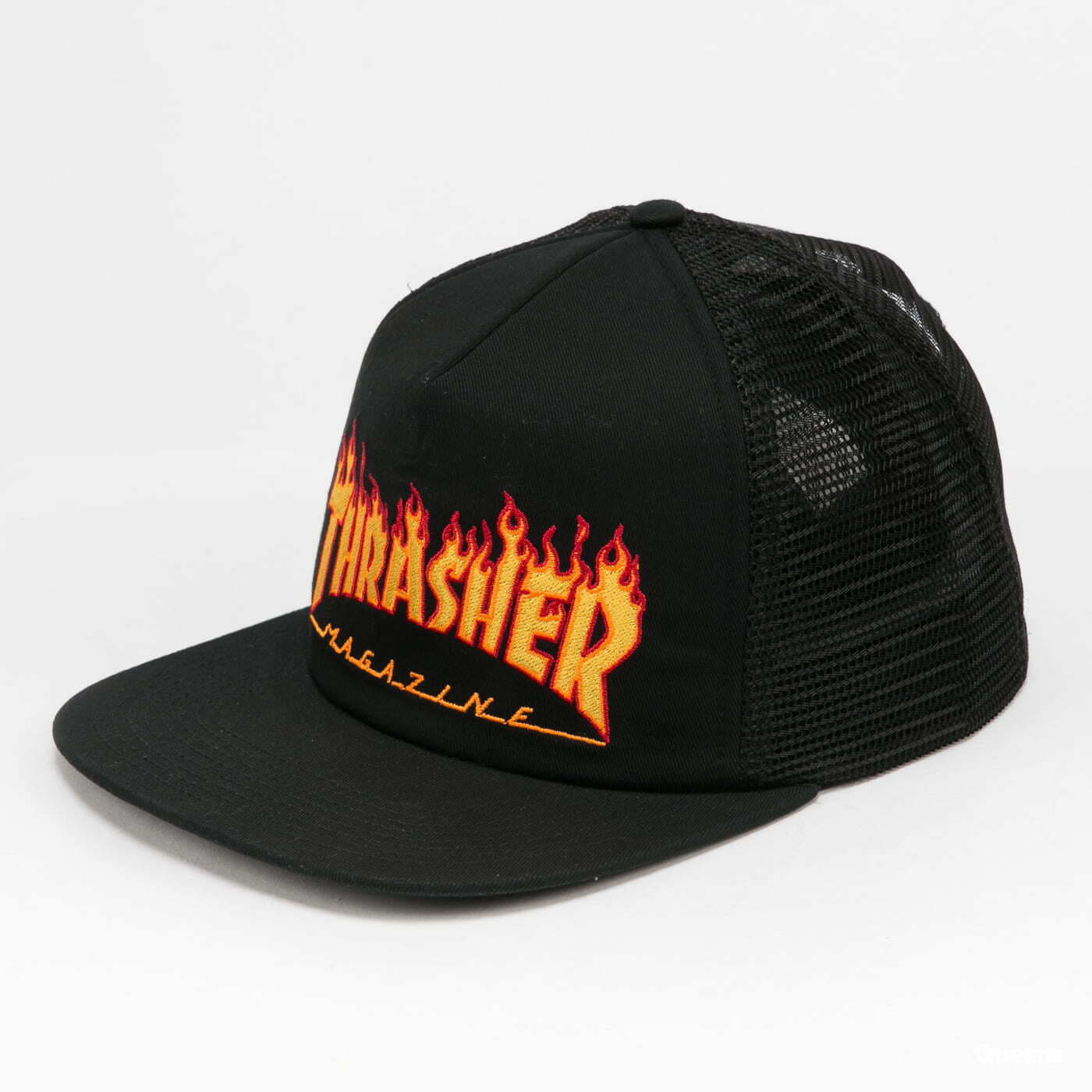 Шапка с козирка Thrasher Thrasher Flame Logo Mesh Cap Черно | 074650, 0