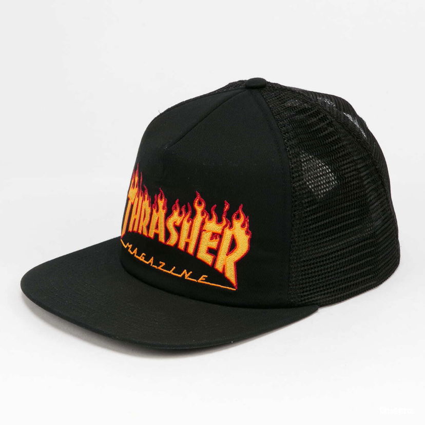 Шапка с козирка Thrasher Thrasher Flame Logo Mesh Cap Черно | 074650