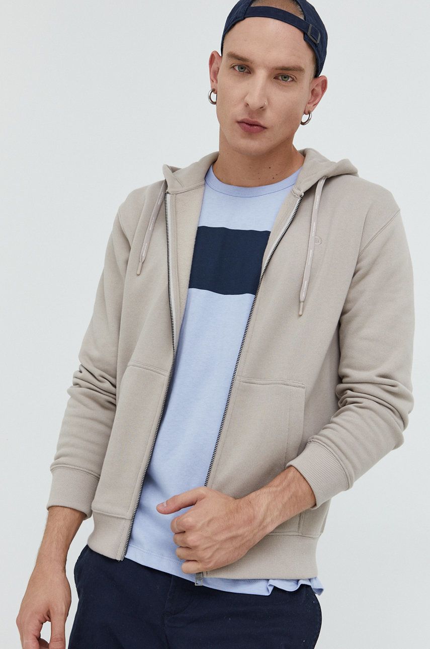 Суитчър TOM TAILOR Full-Zip Through Hoodie Сиво | 1032768.11754, 0