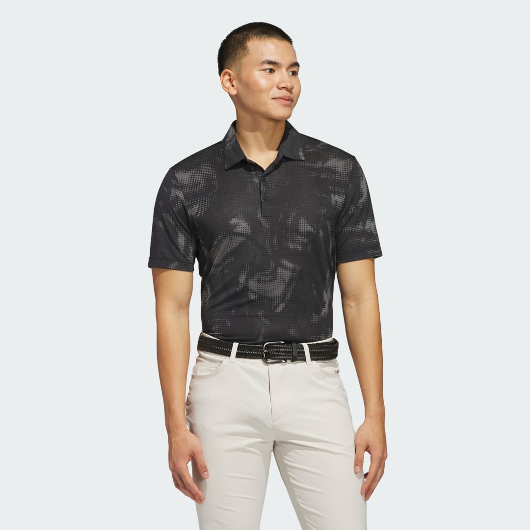 Поло тениска adidas Performance Ultimate365 Printed Mesh Golf Polo Shirt Черно | JF4894, 0