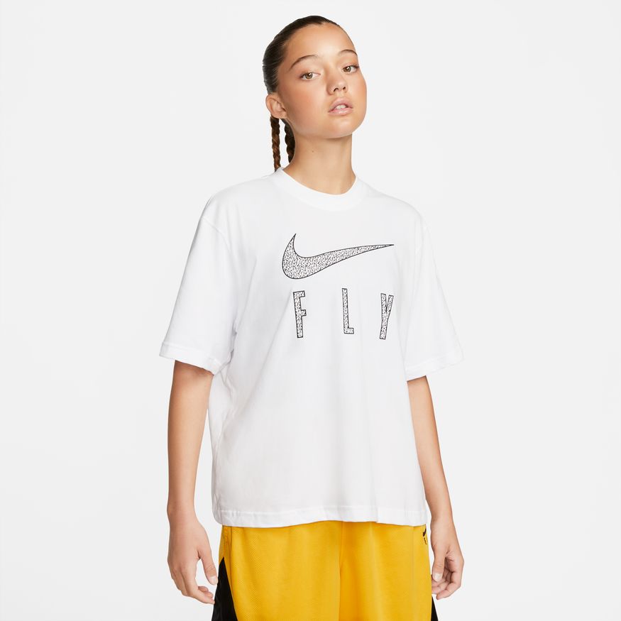 Тениска Nike Dri-FIT Swoosh Fly Boxy Tee Бяло | DV2373-100, 0