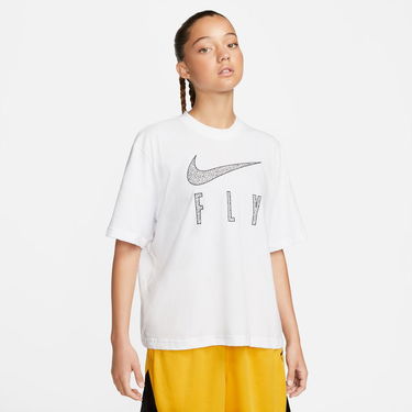 Тениска Nike Dri-FIT Swoosh Fly Boxy Tee Бяло | DV2373-100, 0