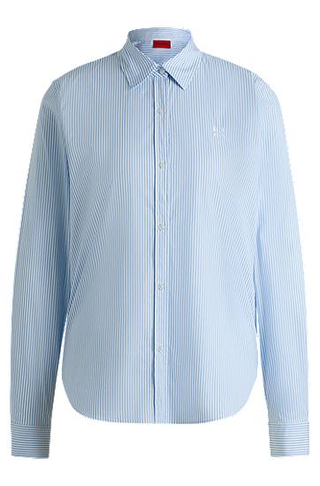 Regular-Fit Striped Cotton-Blend Blouse