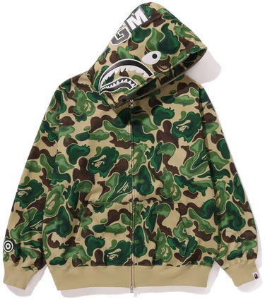 Суитчър BAPE Art Camo Shark Full Zip Hoodie Зелено | 0ZXSWM115055L-GRN, 0