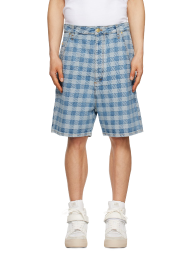 Къси панталони AMI Alex Denim Shorts Синьо | HSO600.DE0010