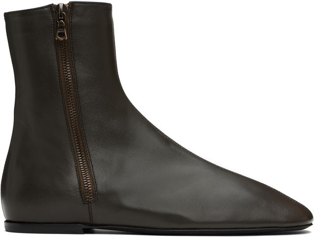 Dries Van Noten Leather Sock Boots