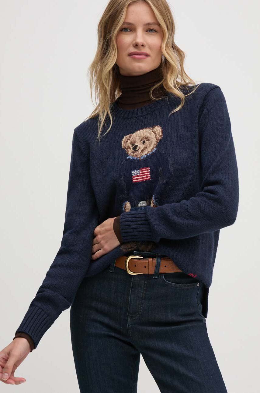 Пуловер Polo by Ralph Lauren Navy Blue Sweater with Bear Тъмно синьо | 211927070, 0