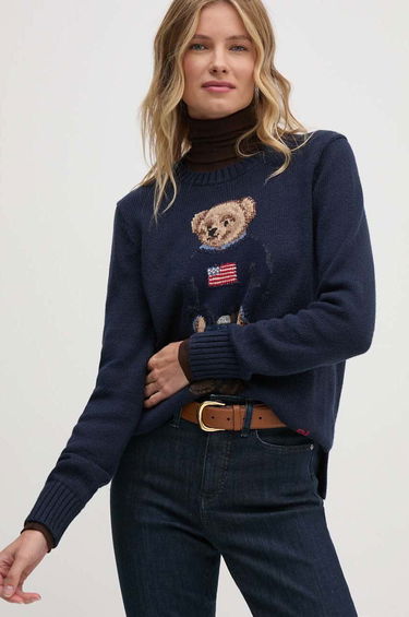Пуловер Polo by Ralph Lauren Navy Blue Sweater with Bear Тъмно синьо | 211927070, 0