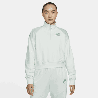 Суитчър Nike Nike Sportswear Air Fleece Quarter-Zip Top Зелено | DM6073-394, 0