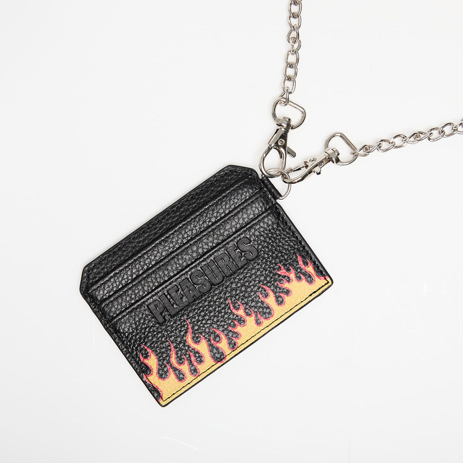 Портфейл Pleasures PLEASURES Leather Card Holder with Chain Черно | P25SU073 BLACK, 1