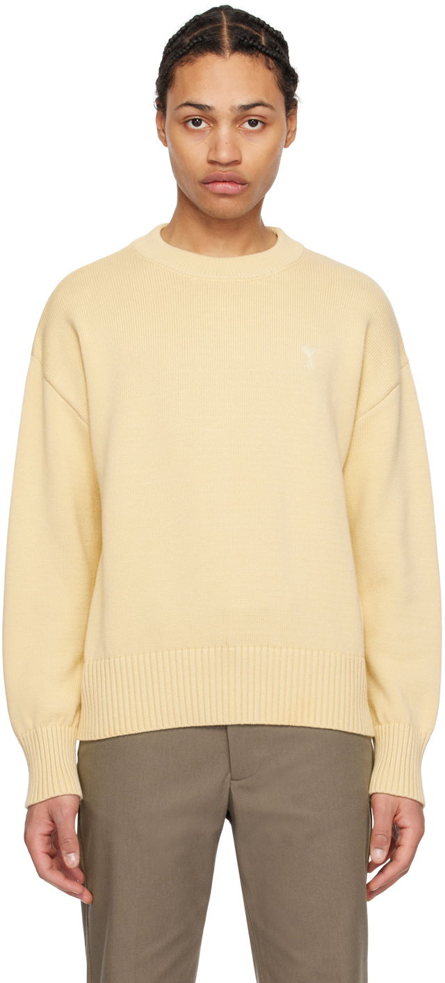 Пуловер AMI Paris de Cœur Sweater Бежово | UKS028.016, 0