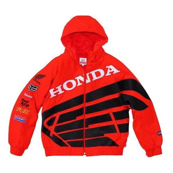 Ветровка Supreme Racing Puffy Zip Up Jacket Червено | SUP-FW19-596