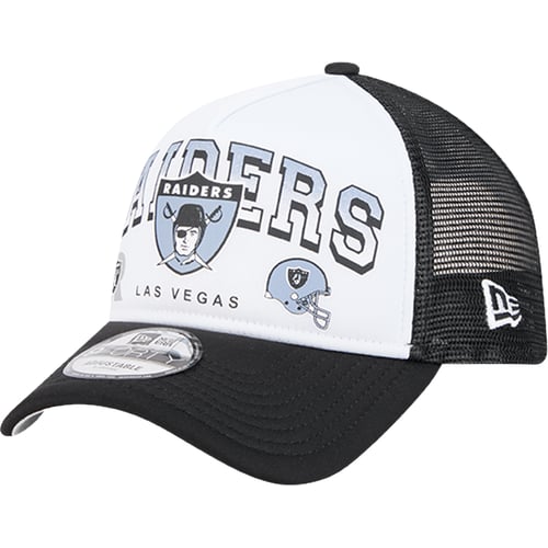 NFL Las Vegas Raiders Retro Wordmark 9FORTY A-Frame Trucker Cap