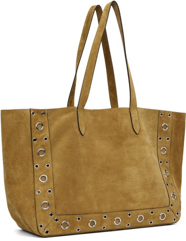 Голяма пазарска чанта Valentino Valentino Garavani Large Suede Shopping Tote Жълто | 7Y2B0R78JET, 2