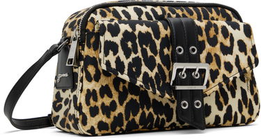 Чанта през рамо GANNI GANNI Bucky Leopard Print Nylon Camera Bag Многоцветен | A6535, 1