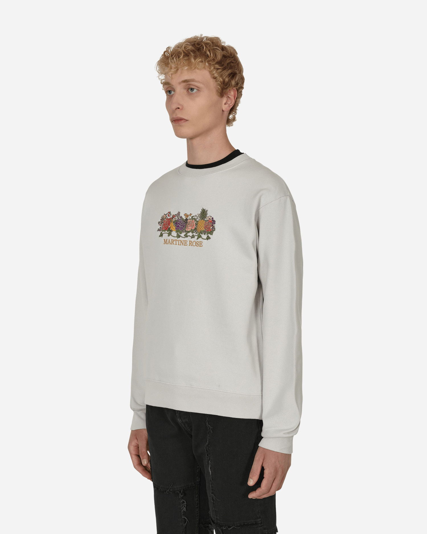 Суитчър Martine Rose Classic Embroidered Crewneck Sweatshirt Сиво | MRAW22-601  001, 1