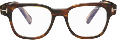 Слънчеви очила Tom Ford Tom Ford Square Blue Block Glasses Кафяво | FT5977-B_50050, 0