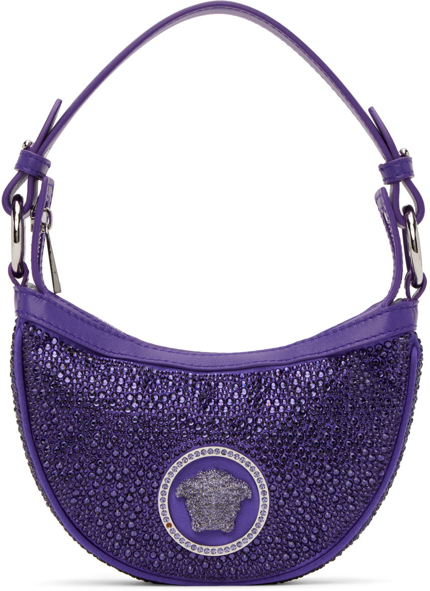 Чанта през рамо Versace Mini Crystal Repeat Bag Лилаво | 1009819_1A06487_1LD2P, 0