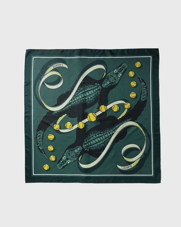 Шал Lacoste Lacoste Graphic Print Silk Scarf Зелено | RE4201-4IK, 0