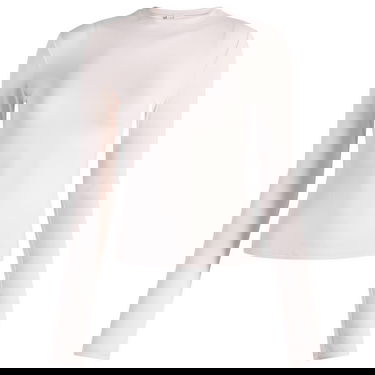 Тениска SKIMS SKIMS Cotton Jersey Long Sleeve T-Shirt, Size Large Бежово | AP-TSH-0647-BARELYPINK, 0