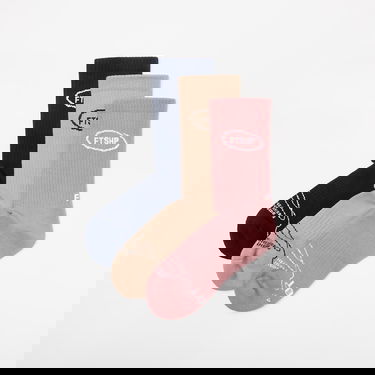 Чорапи Footshop Basic Crew Socks 3-Pack Navy/ Acru/ Pink Многоцветен | FTSHP_361, 6