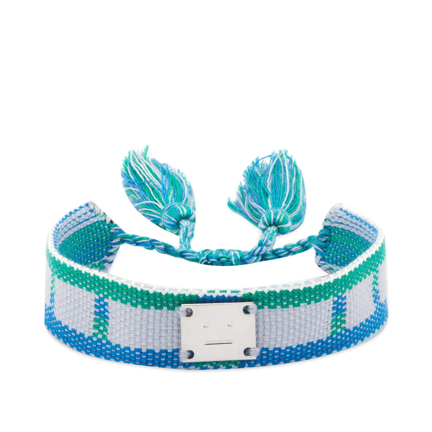 Гривна Acne Studios Amika Face Friendship Bracelet Тюркоазено | C50333-ADI, 0