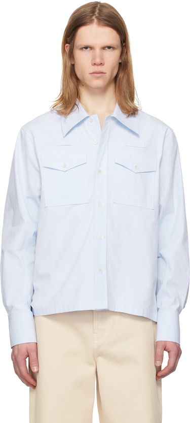Риза LANVIN Lanvin Loose-Fit Utility Shirt Синьо | RM-SI0012-6043-P25, 0