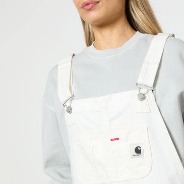 Панталони Carhartt WIP Bib Newcomb Drill Denim Dungarees Бяло | I026561, 0