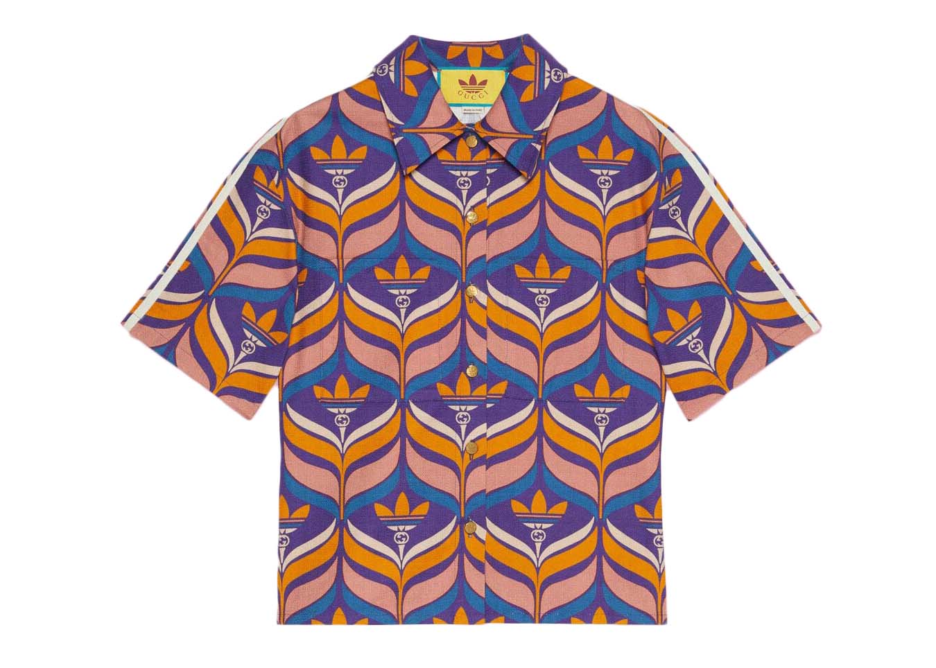 Риза Gucci adidas x Interlocking G And Trefoil Shirt Orange Multicolor Многоцветен | 703002 ZAJS5 7694, 0