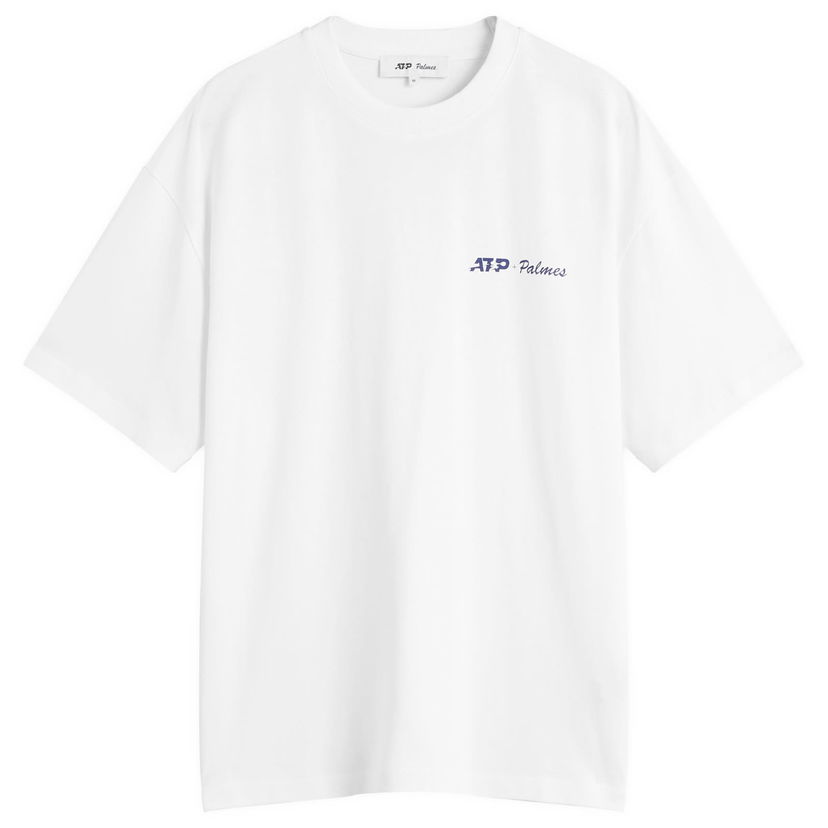Тениска Palmes ATP x Palmes Logo T-Shirt, Size Small Бяло | P10-0074-001