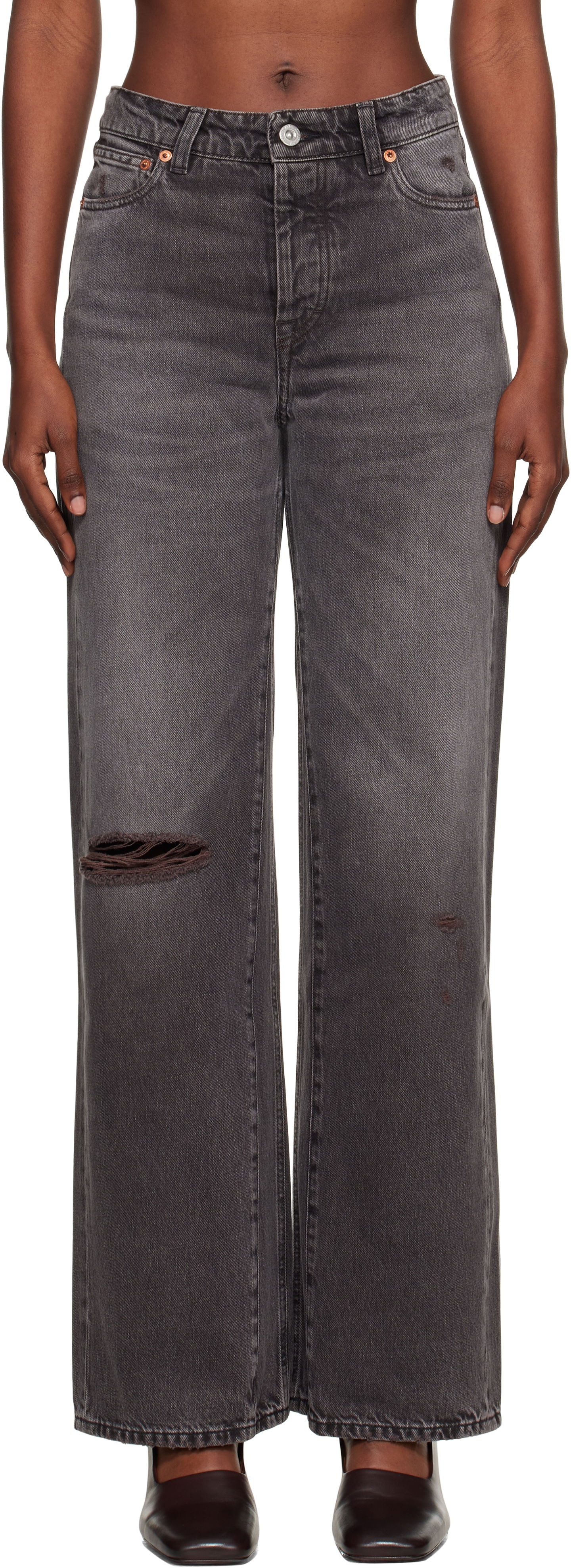 Дънки OUR LEGACY Our Legacy Treble Cut Jeans Сиво | W4255TH, 0