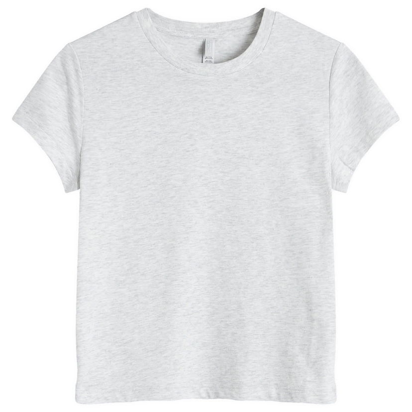 Съкратен топ SKIMS Relaxed Fit Shrunken T-Shirt Сиво | SS-STT-6128W-LHG