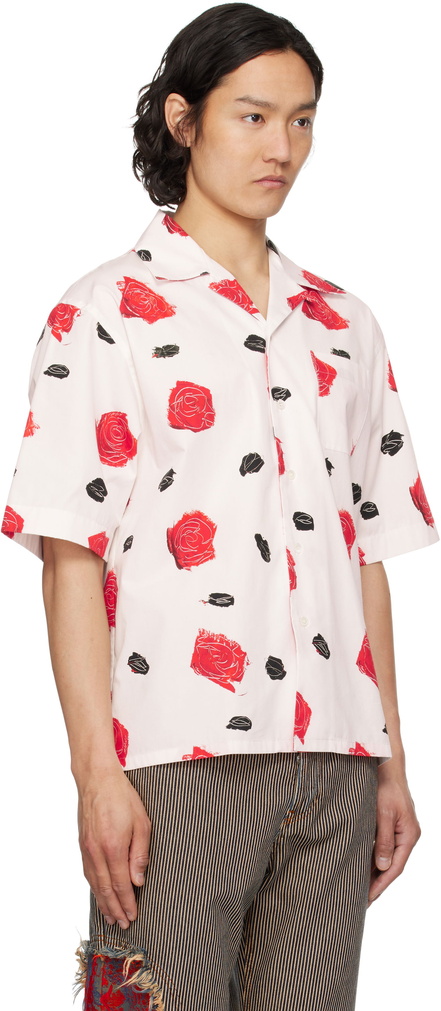 Риза Marni Marni Iris Print Poplin Shirt Бяло | CUMU0213A5 UTC502, 1