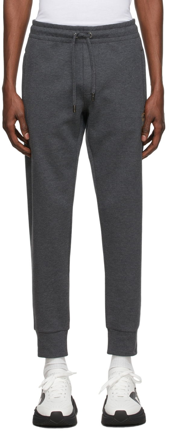 Grey Embroidered Jogging Lounge Pants