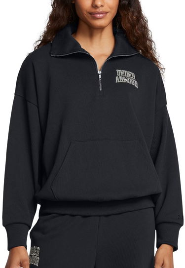 Суитчър Under Armour Terry Oversized Half-Zip Sweatshirt Черно | 1386495-001, 0