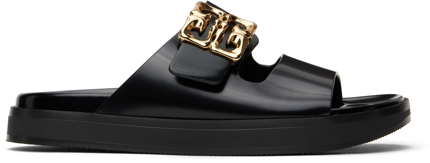 Аксесоари Givenchy Givenchy 4G Liquid Flat Sandals Черно | BE309UE2CF001, 0