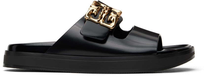Аксесоари Givenchy Givenchy 4G Liquid Flat Sandals Черно | BE309UE2CF001
