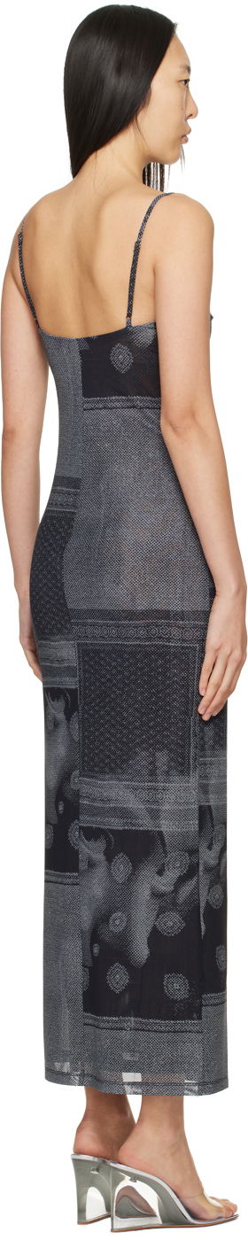 Pокля Miaou Miaou Thais Print Maxi Dress Черно | 5019PM1SCI, 2