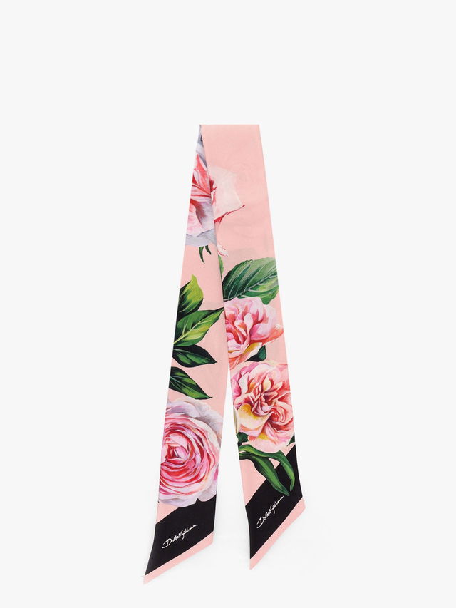 Dolce & Gabbana Rose Print Silk Bandeau