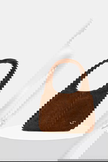 Чанта през рамо Coach Coach Lana Suede Shoulder Bag Кафяво | CBZ96, 5
