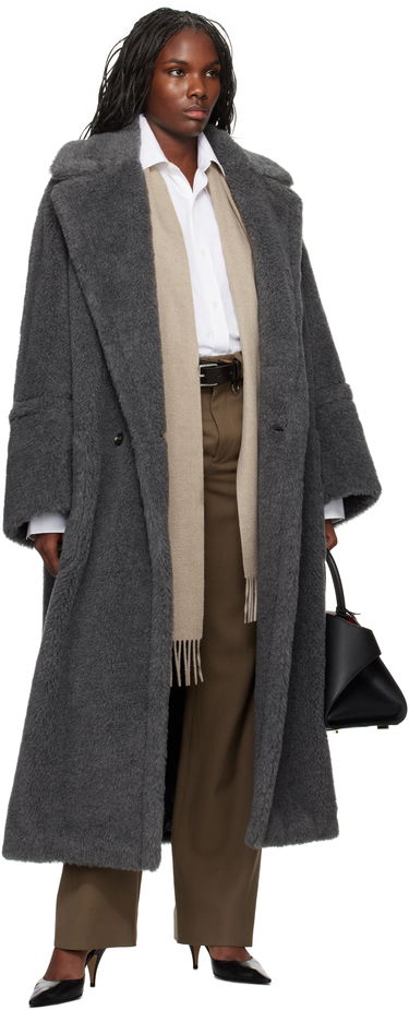 Палта Max Mara Max Mara Kadiak Teddy Coat Сиво | 2421016313600 MM10502, 4