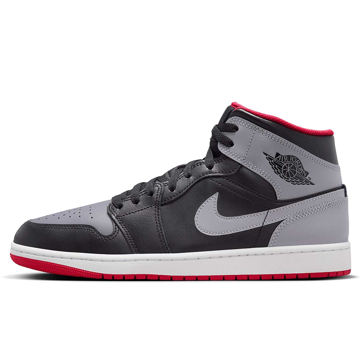 Кецове и обувки Jordan Air Jordan 1 Mid "Black/Cement Grey / Fire Red / Sail" Черно | DQ8426-006, 1