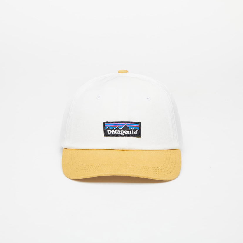 Шапка с козирка Patagonia Cap P-6 Label Trad Cap Birch White Жълто | 38296 BCW