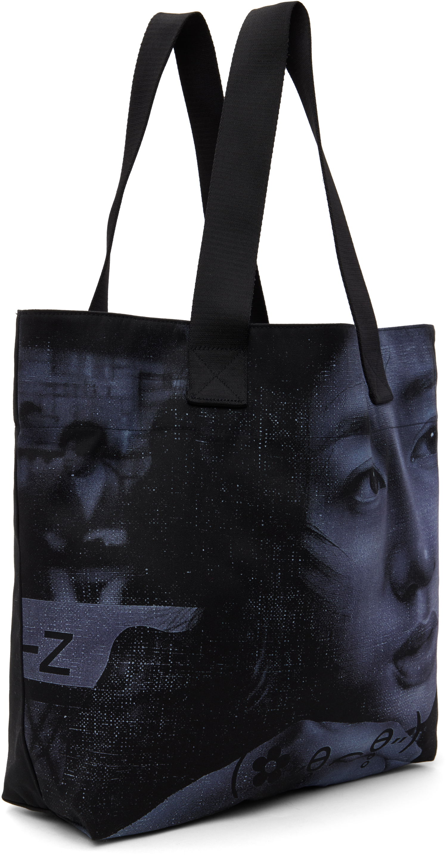 Голяма пазарска чанта MISBHV Maciej Kość Edition Portrait Tote Bag Черно | 250A410, 1