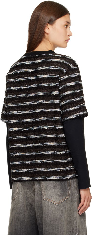 Пуловер Andersson Bell Textured Striped Short-Sleeve Layered Sweater Многоцветен | atb1373u, 2