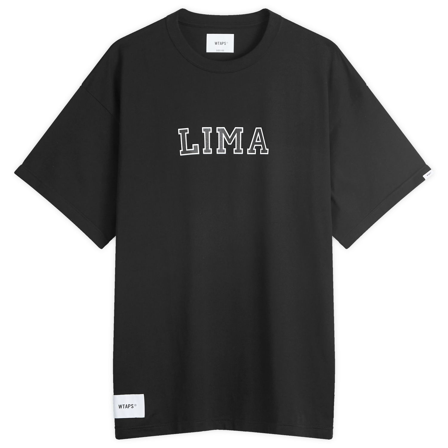 Тениска WTAPS Phonetic Print T-Shirt Черно | 242ATDT-CSM05-BLK, 0