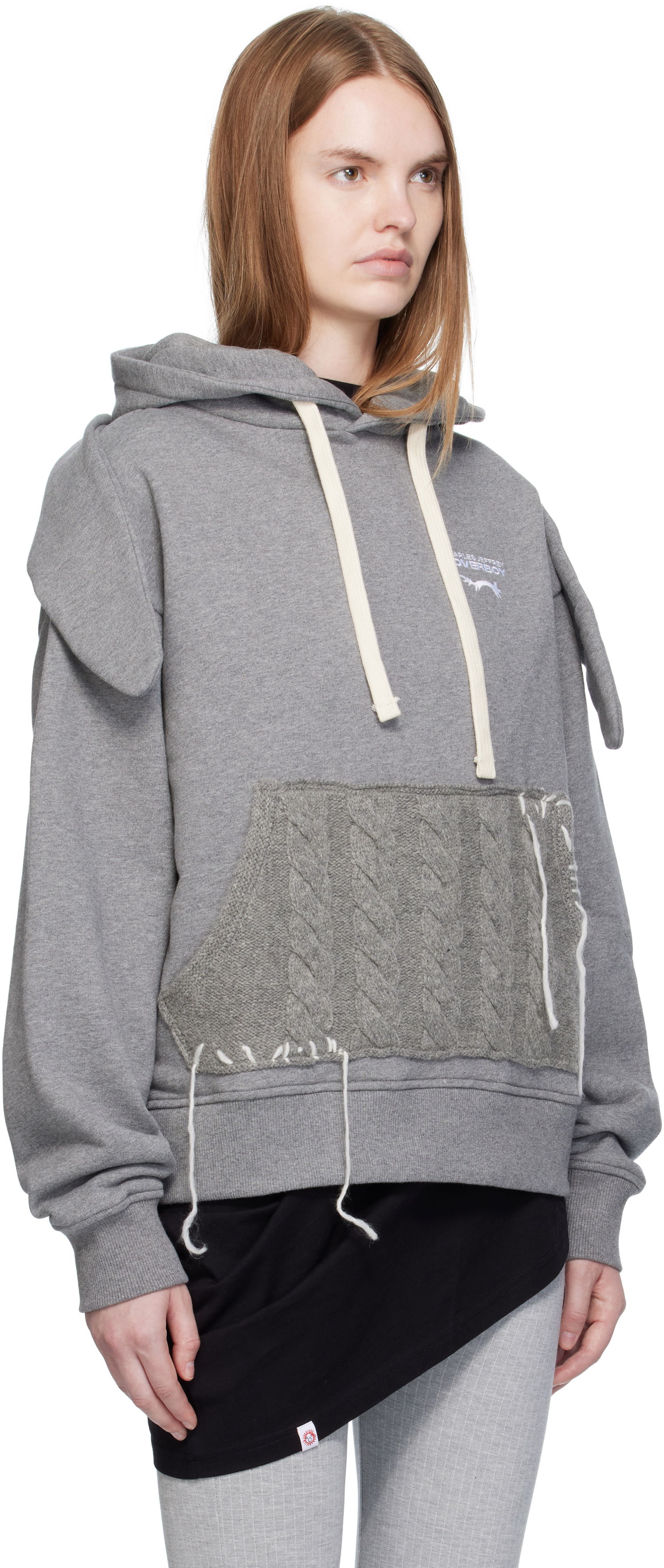 Суитчър Charles Jeffrey Loverboy Charles Jeffrey LOVERBOY Patch Rabbit Ears Hoodie Сиво | 52081002, 1