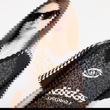 Фланелка adidas Originals Originals Leopard-Print Satin Jersey Кафяво | KA2671, 1